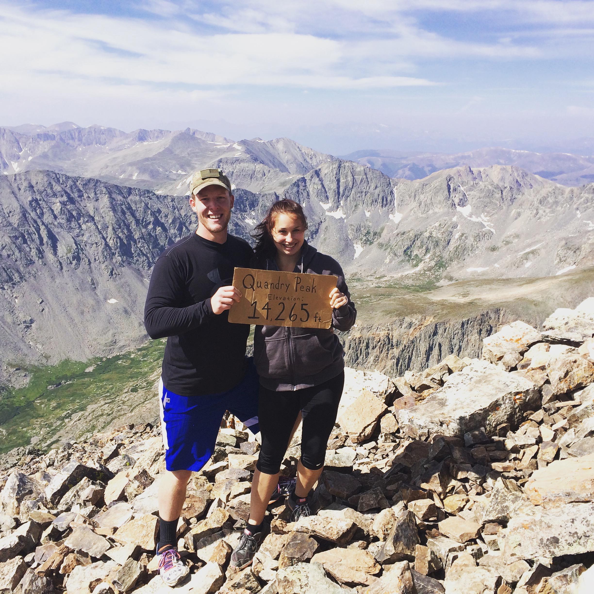 Our first hike in Colorado. Just a 14,265′ summit