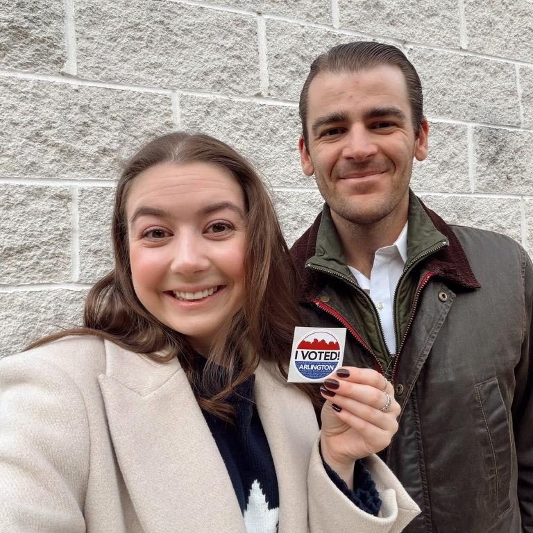 November 2025: Tyler taking Issy to vote for the first time