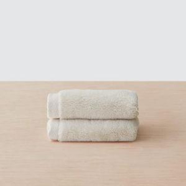 Organic Plush Face Towels - 2 Pack - Natural