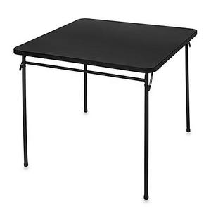 Black Square Folding Table in 34-Inch