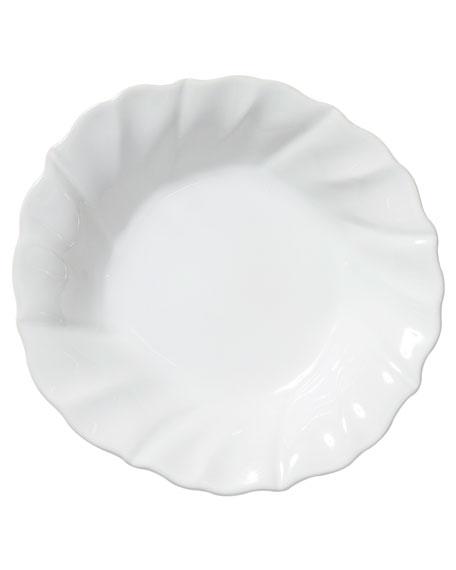 VietriIncanto Stone Ruffle Pasta Bowl, White