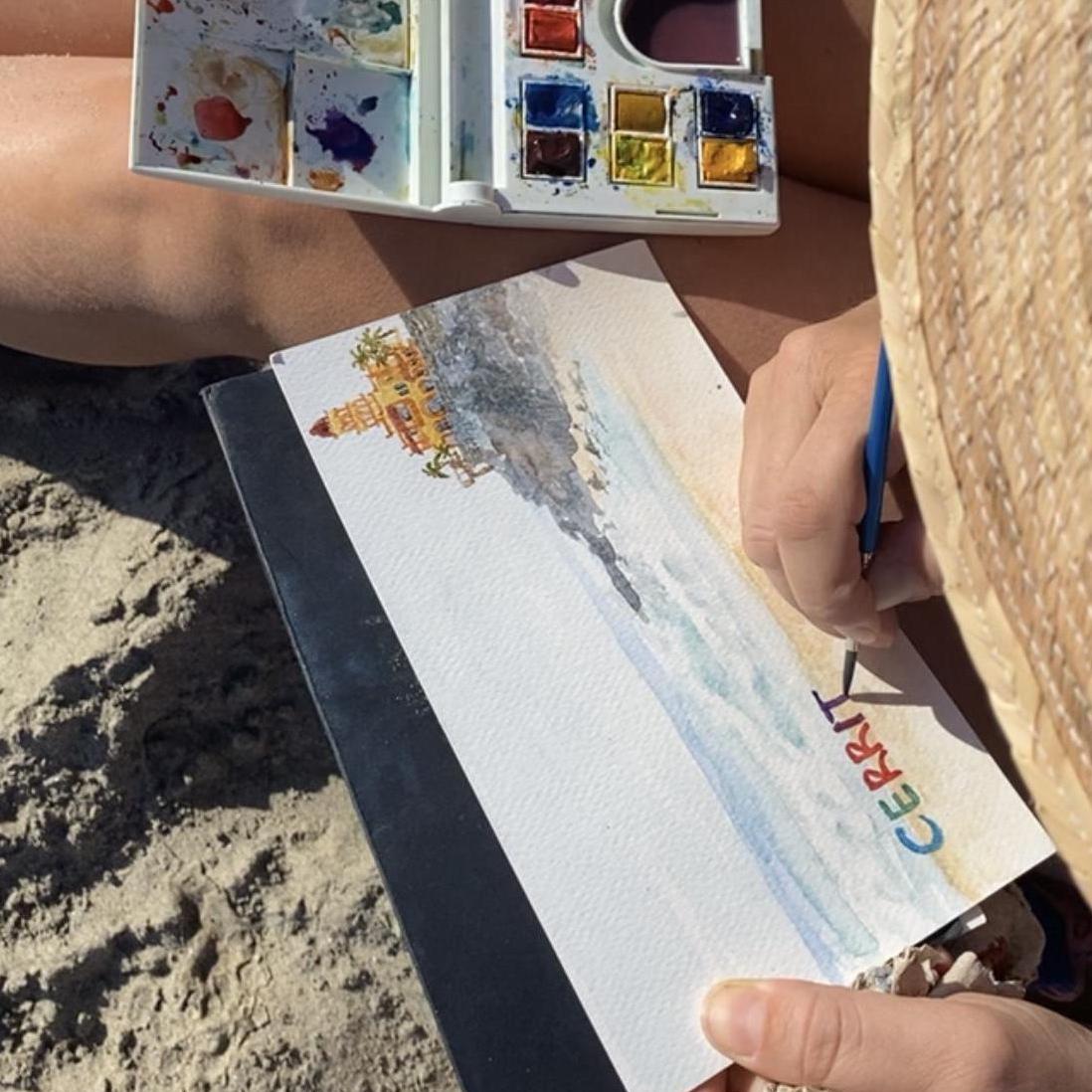 Perfect beach days, being a beach bum + waterpainting