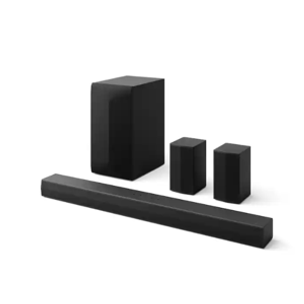 LG - 5.1-Channel S60TR Home Theater Soundbar with Wireless Subwoofer and Rear Speakers, Dolby Audio - Black