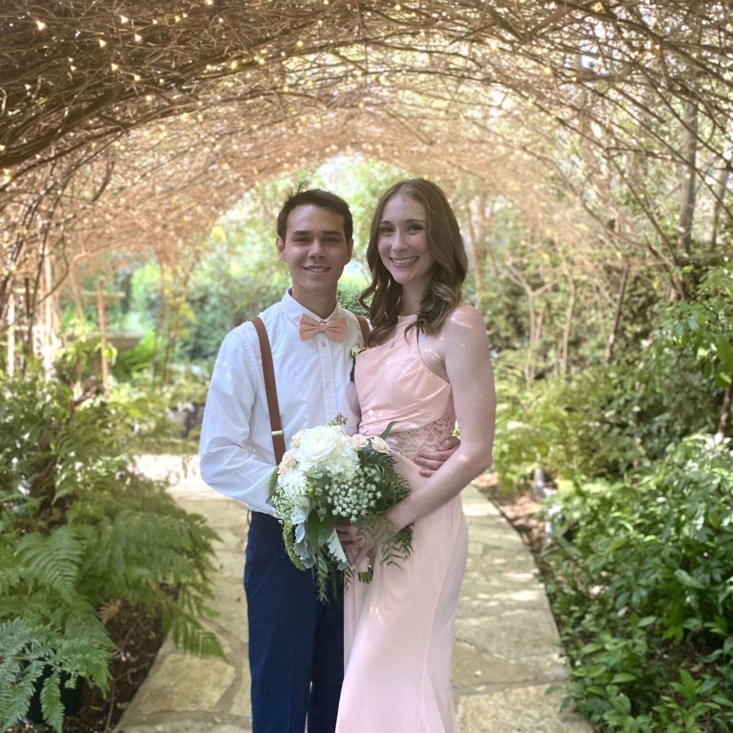 At one of many weddings we attended over the years - at this one, I caught the bouquet!