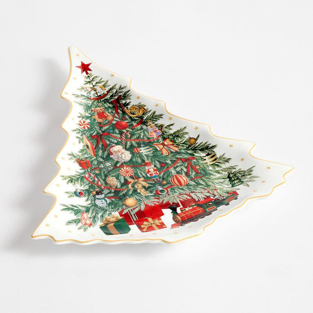 Nostalgic Christmas Icon Stoneware Serving Platter - Multi