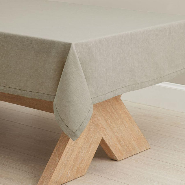 Belgian Linen Tablecloth, 70" X 144" - Eucalyptus