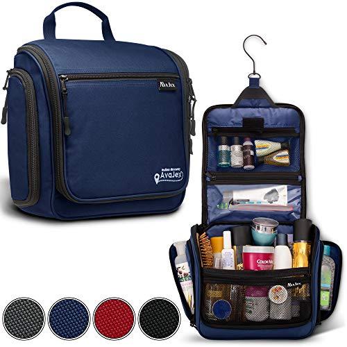 Premium Hanging Travel Toiletry Bag for Men and Women - Large Toiletry Organizer - Waterproof Hygiene Bag with Metal Swivel Hook, Durable Zippers and Large Capacity for Toiletries, Makeup, Cosmetics