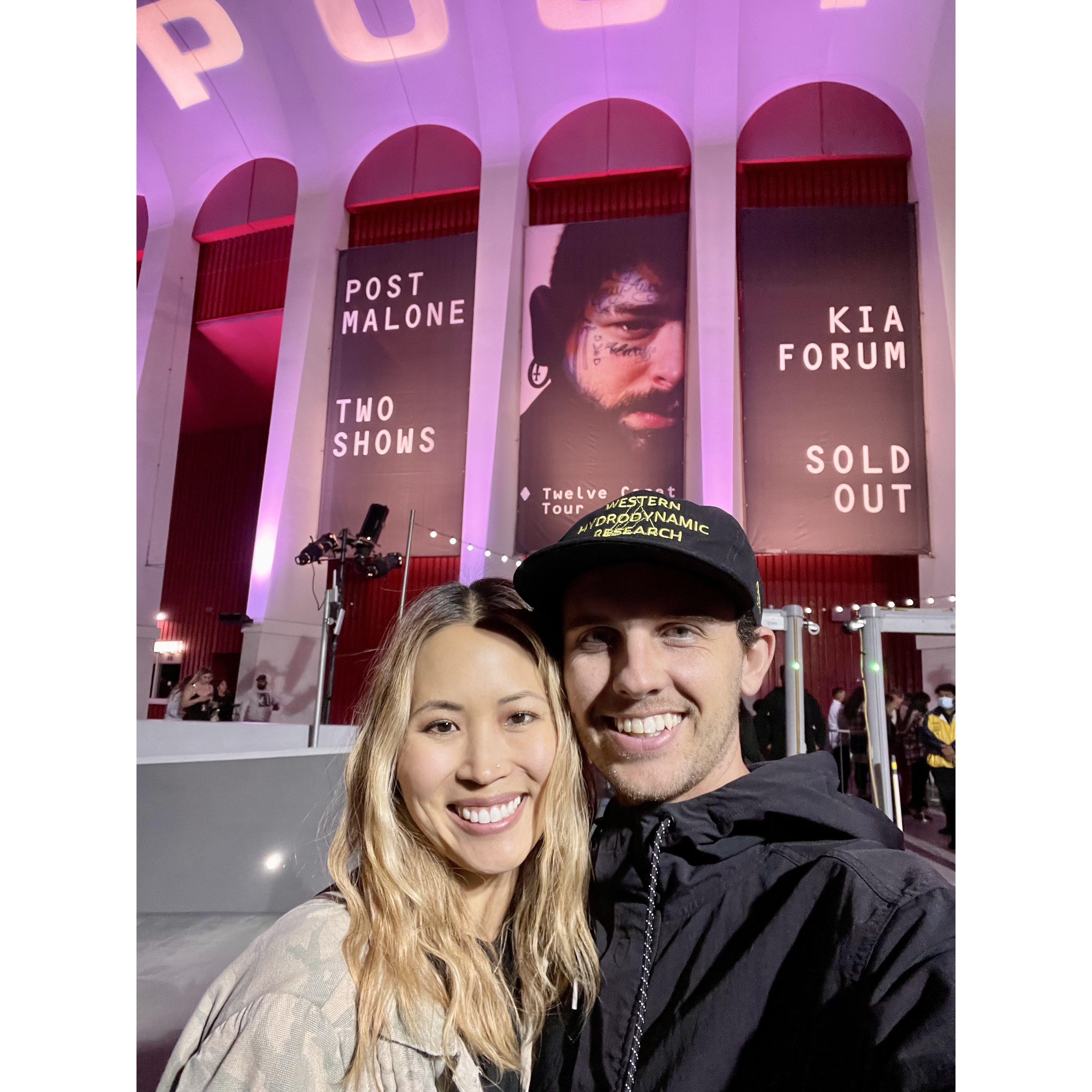 Surprise Bday gift for Brian | Seeing one of our favs Post Malone, LA | 2022