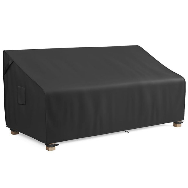 MR. COVER 3-Seater Outdoor Couch Cover Waterproof, 80 Inch Patio Furniture Cover for Sofa, Heavy Duty Polyester & Double-Stitched Seams, Classic Black