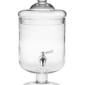 Short Footed Glass Beverage Dispenser