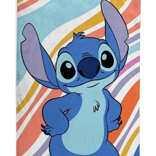 Jay Franco Disney Lilo and Stitch Bath Pool Beach Towel - Kids Super Soft & Absorbent 100% Cotton Towel, Measures 28 x 58