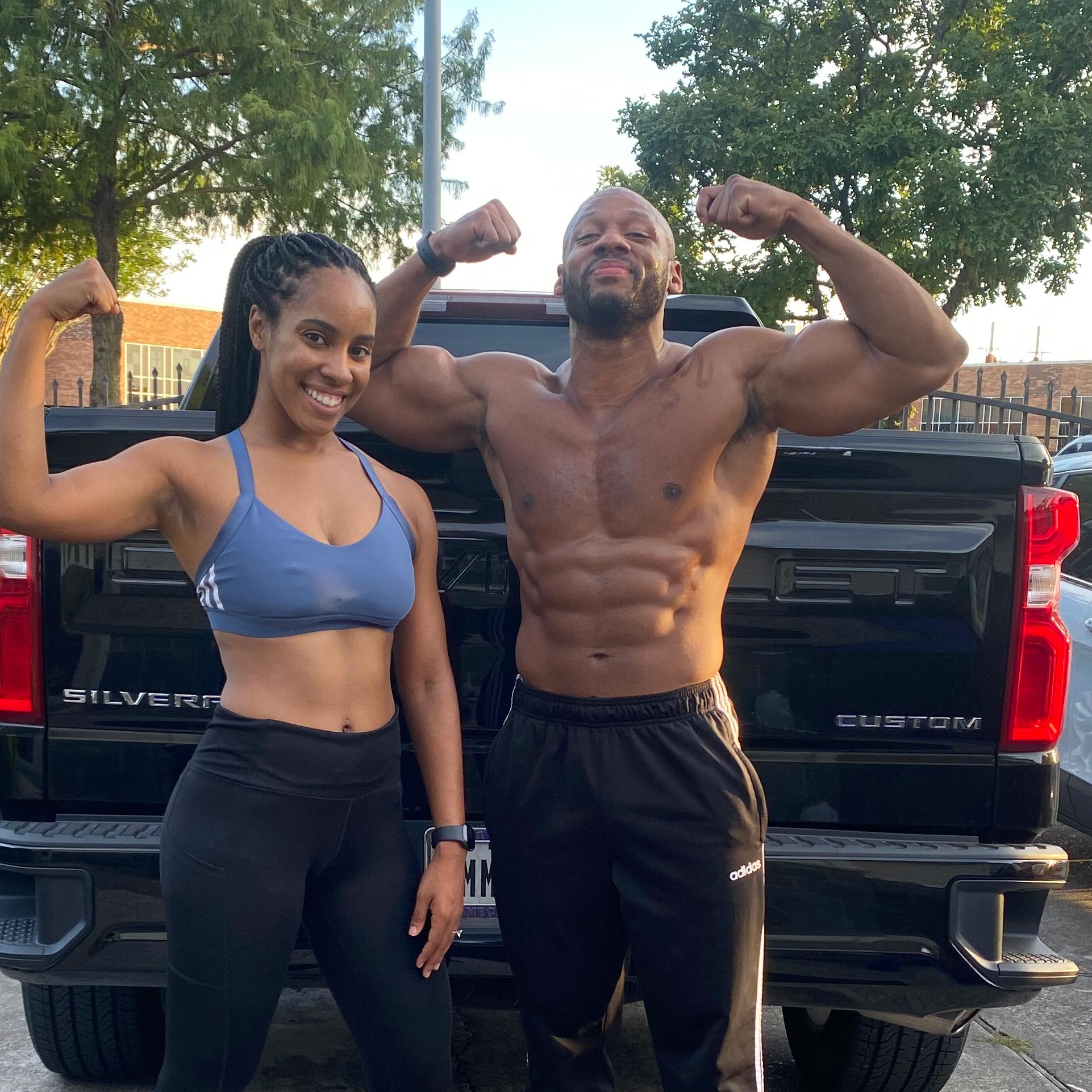 Ryan & Bre at home gym