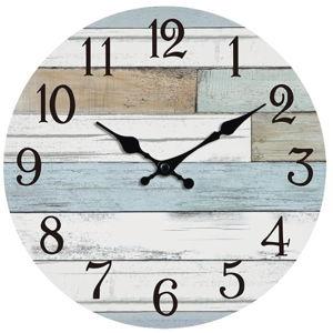 KECYET Wall Clock Battery Operated 10 Inch Silent Non Ticking Coastal Design Country Rustic Retro Decorative for Bathroom Kitchen Living Room Bedroom