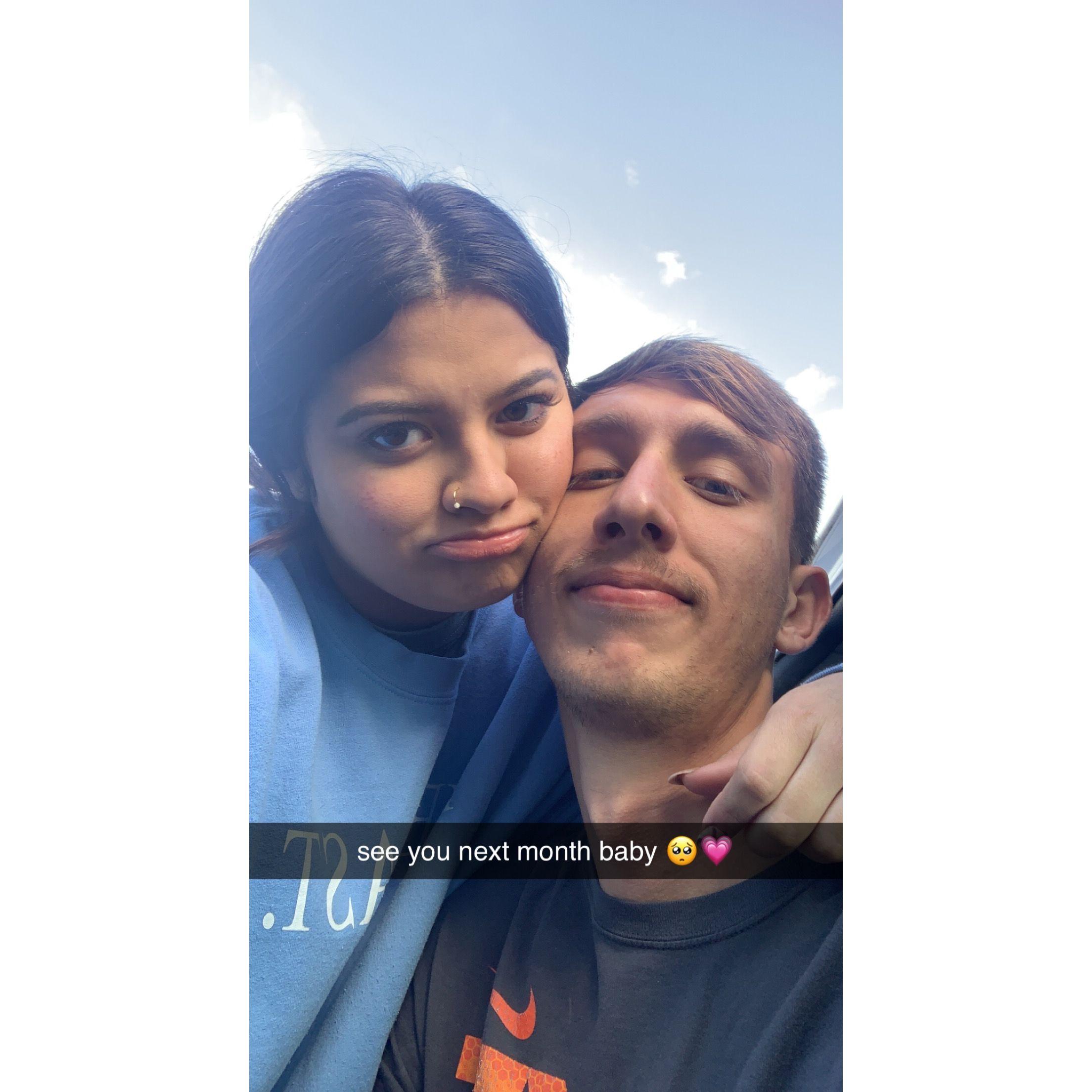 October 2022- Drew leaving for the road :-(