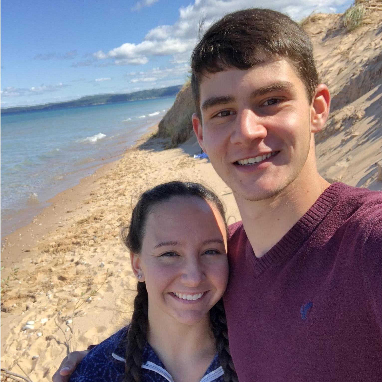 Zach drove three hours and stayed with Alexis in Petosky while she took an exam for her EMT license. On the way back we stopped by Sleeping Bear Sand Dunes