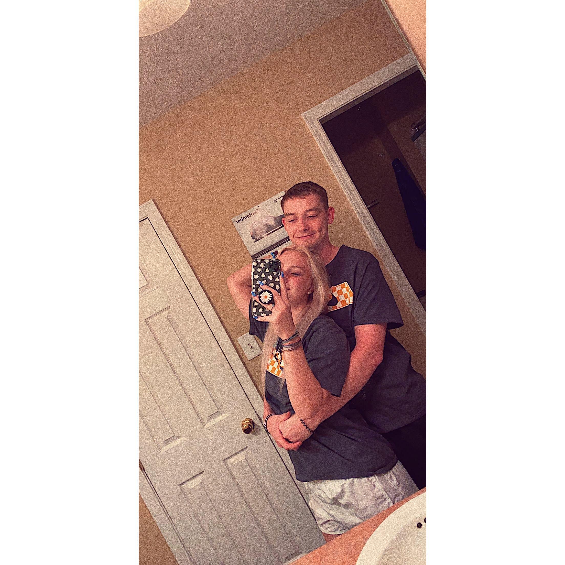 Our first photo together