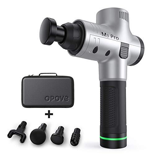 OPOVE M3 Pro Massage Gun Deep Tissue Percussion Muscle Massager for Pain Relief, Handheld Electric Body Massager Sports Drill Portable Super Quiet Brushless Motor