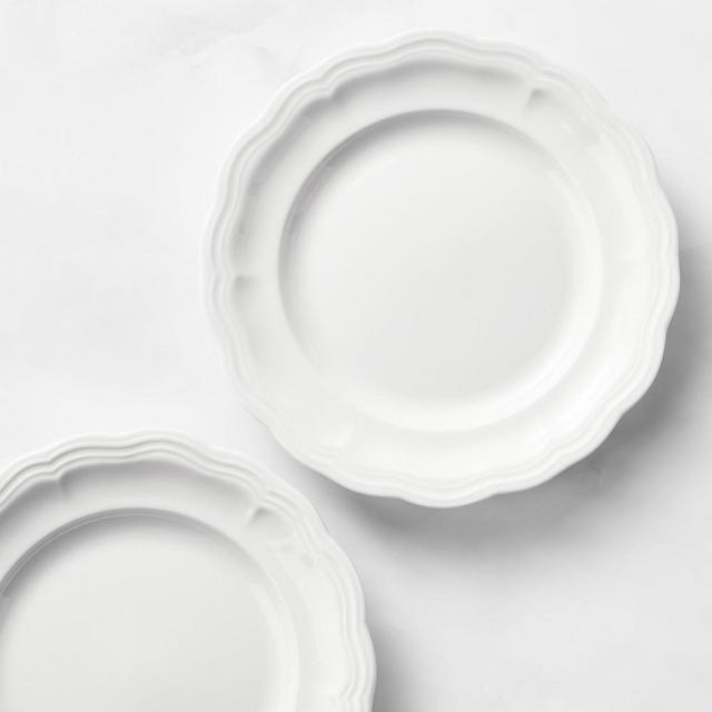 Pillivuyt Queen Anne Porcelain Salad Plates, Set of 8