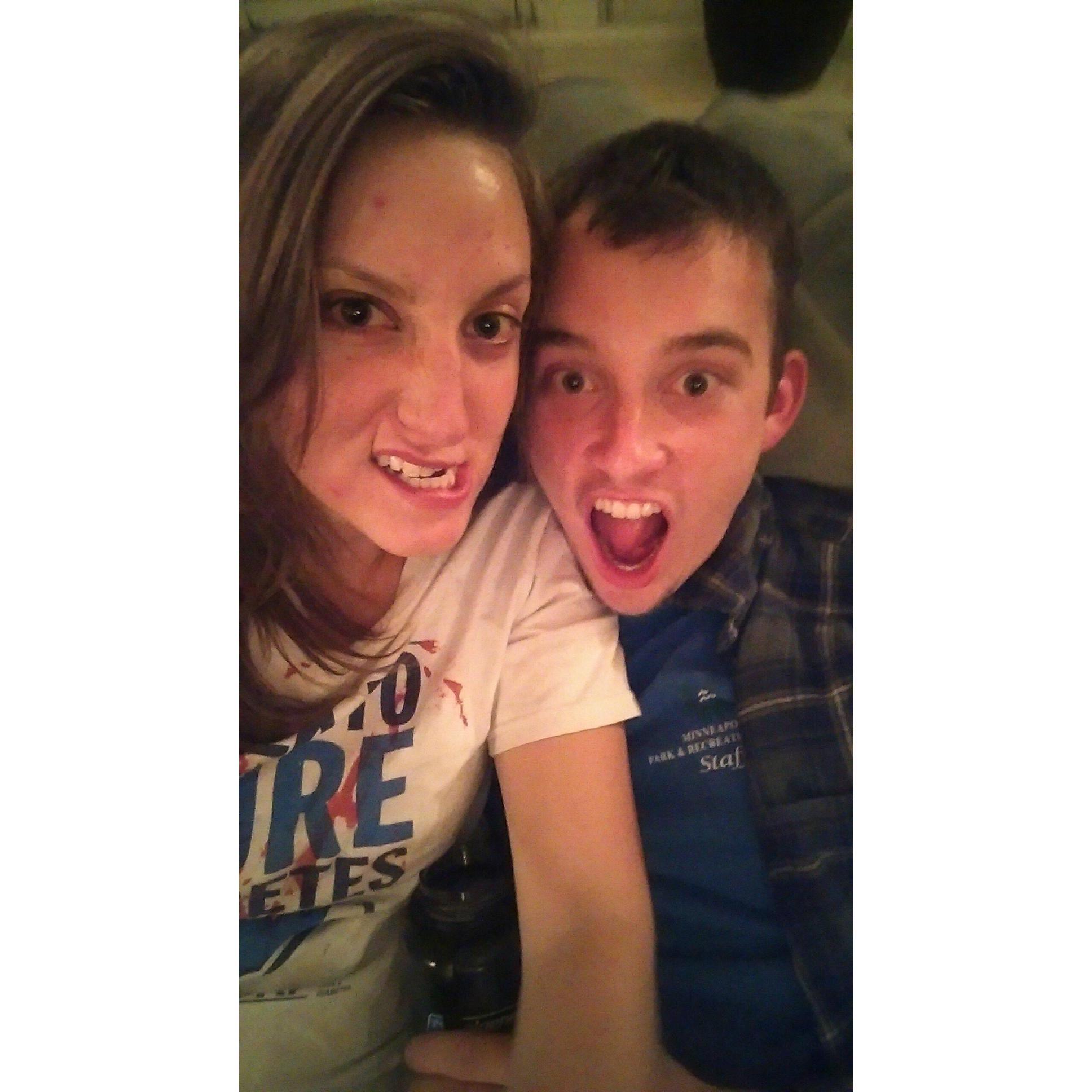 Our first photo together after everyone finally knew about us.