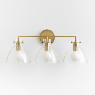 Dakota 3-Light Wall Sconce with Glass Dome