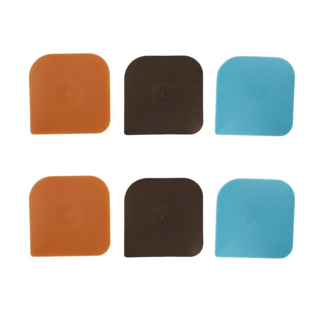 6Pcs Pan Scraper, Dish Scraper Tools and Nylon Non Food for Cast Iron, Stovetops, Pots and Burnt Food Cleaning