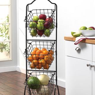 Gourmet Basics General Store 3-Tier Metal Basket