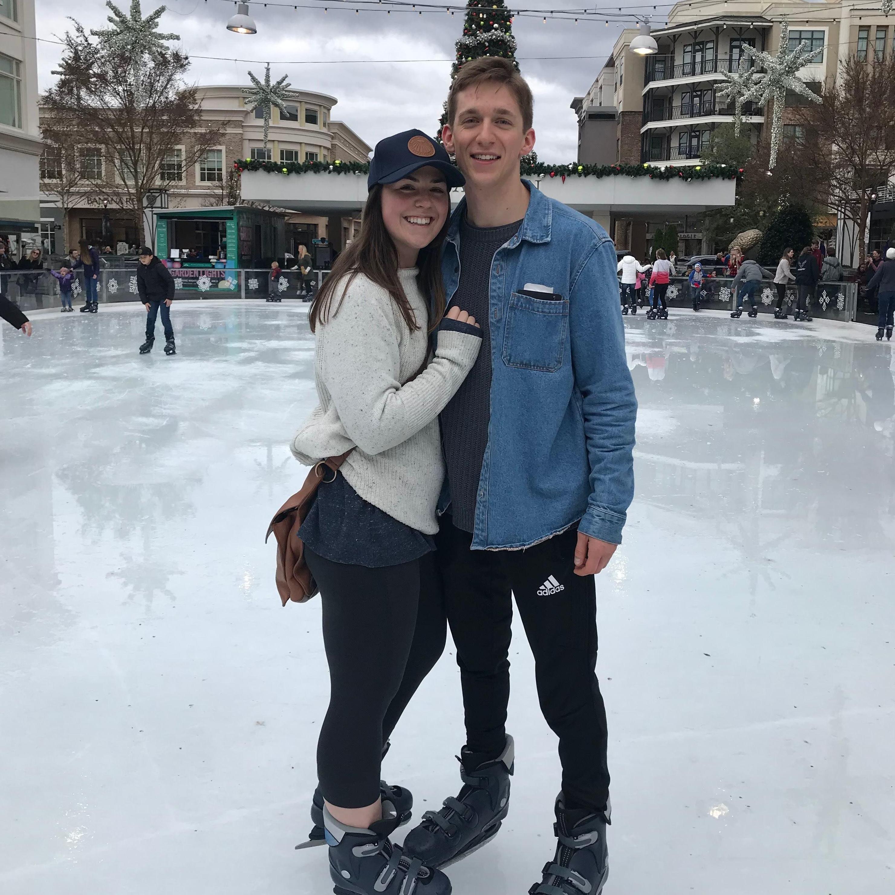 POV shredded ice is hitting you in the face as your new girlfriend skates circles, laps, miles around you and then holds you up for a picture as your ankles shake trying to stay standing 12/23/2018