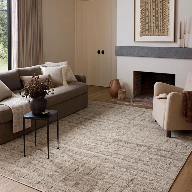 Loloi Amber Lewis Monty Collection MOT-06 Pebble/Beige 2'-7" x 8'-0" Runner Rug