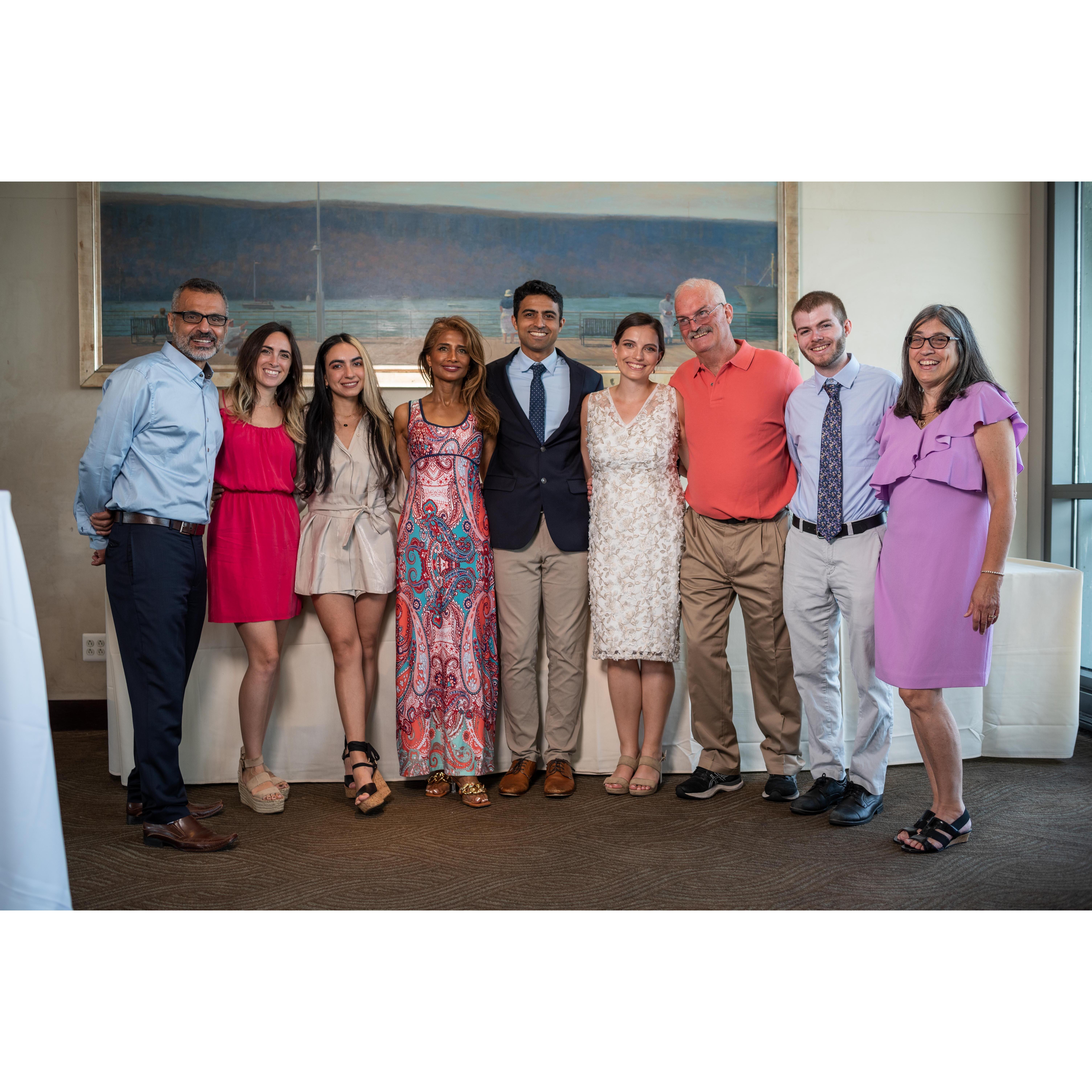 Rebecca's family hosted and engagement party with family in New York