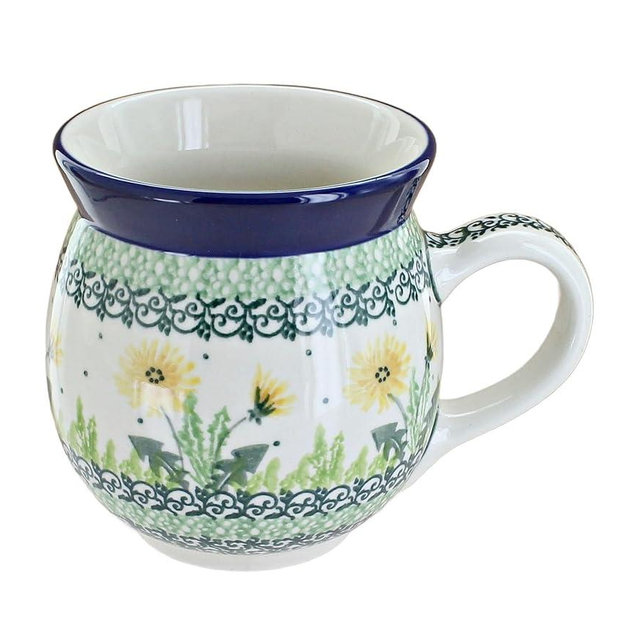 Blue Rose Polish Pottery Dandelion Bubble Mug