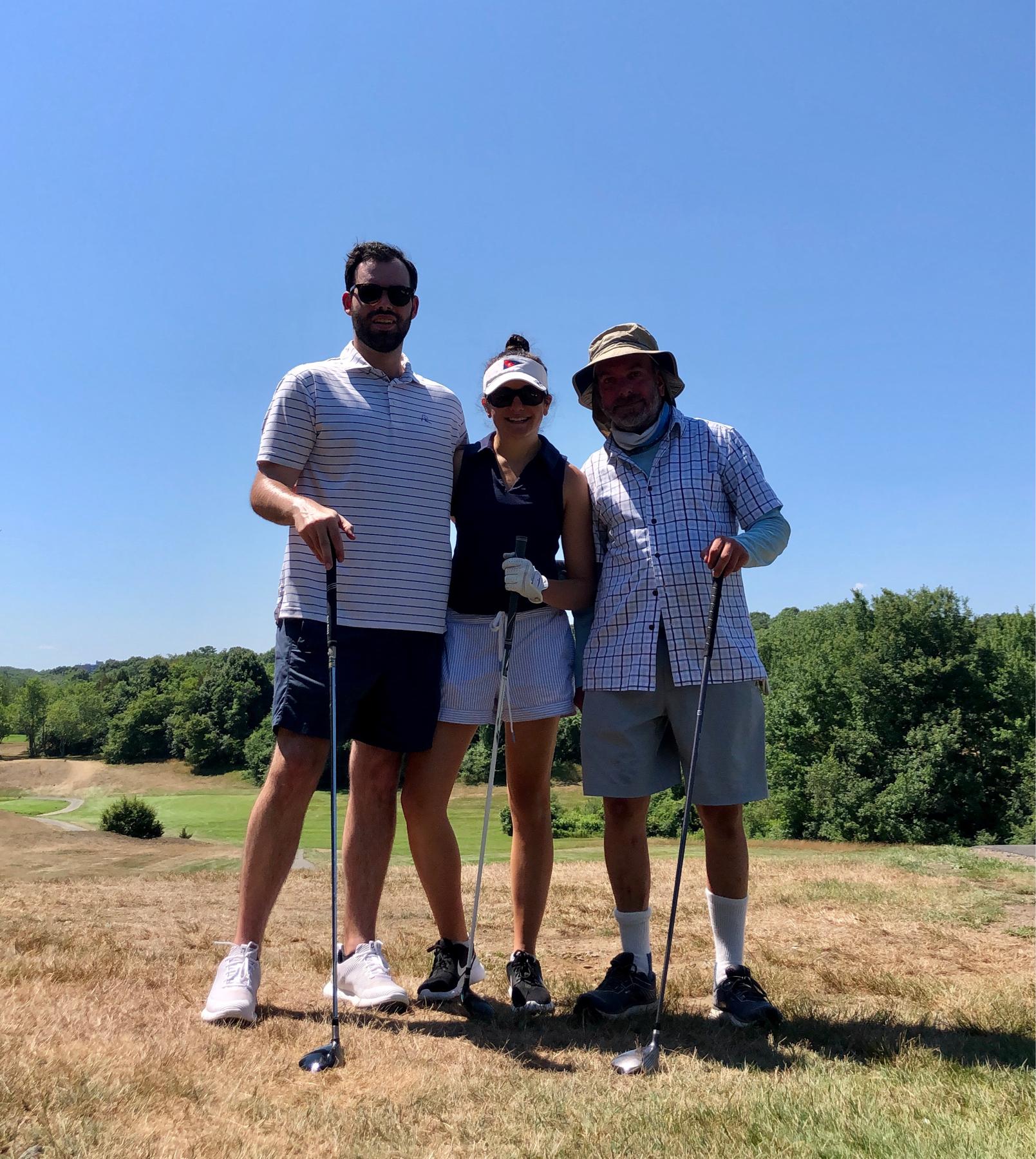 First round of golf with Larry