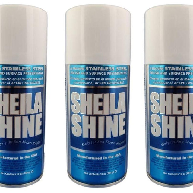 Sheila Shine 3 x 10 Oz Stainless Steel Cleaner and Polish Spray Removes Grease Fingerprints Watermark Protects Household Kitchen Surface Stainless Steel Cleaner Spray for Appliances Fridge Sink Stove