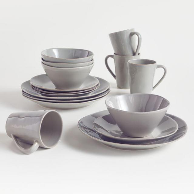 Marin Grey 16-Piece Dinnerware Set