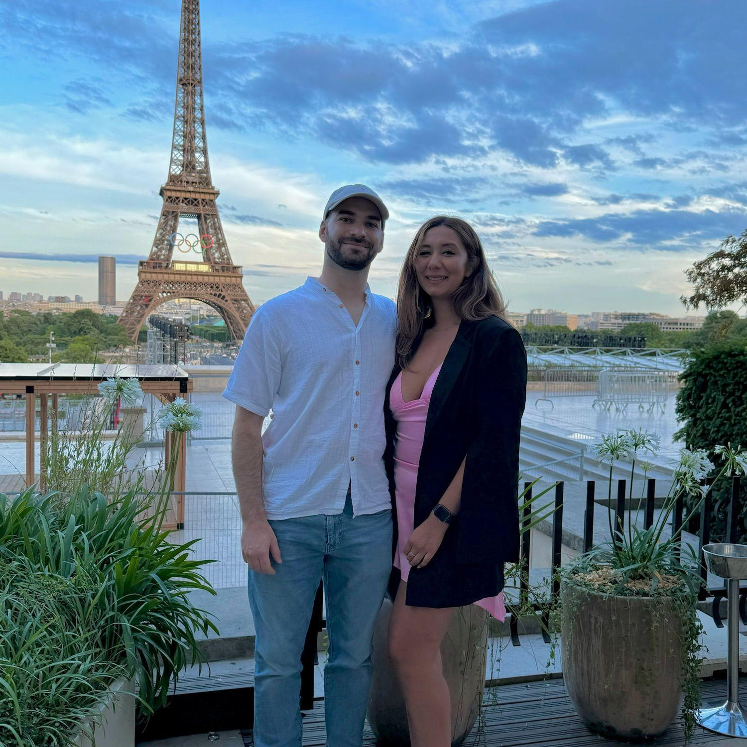 The beautiful view at Girafe in Paris...before he proposed.