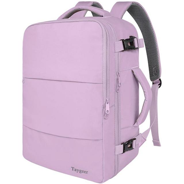 Taygeer Large Backpack for Women Travel Bag, Luggage Backpack for College Women with 15.6inch Laptop Compartment & Shoe Pouch, Carryon Bag for Airplane Business Travel Essentials, Orchid Purple