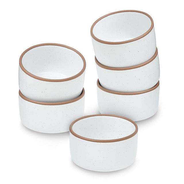 Sheffield Home Baking Dish Set - 6-Piece Bundle, Includes 8oz Dishes, Dishwasher and Microwave Safe, Enhance Your Culinary Creations with Style and Convenience, Vanilla White