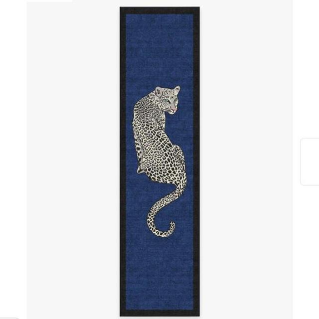 Snow Leopard Sapphire Rug | Ruggable