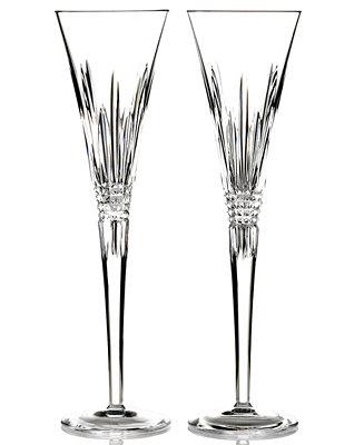 Stemware, Lismore Diamond Toasting Flute Pair