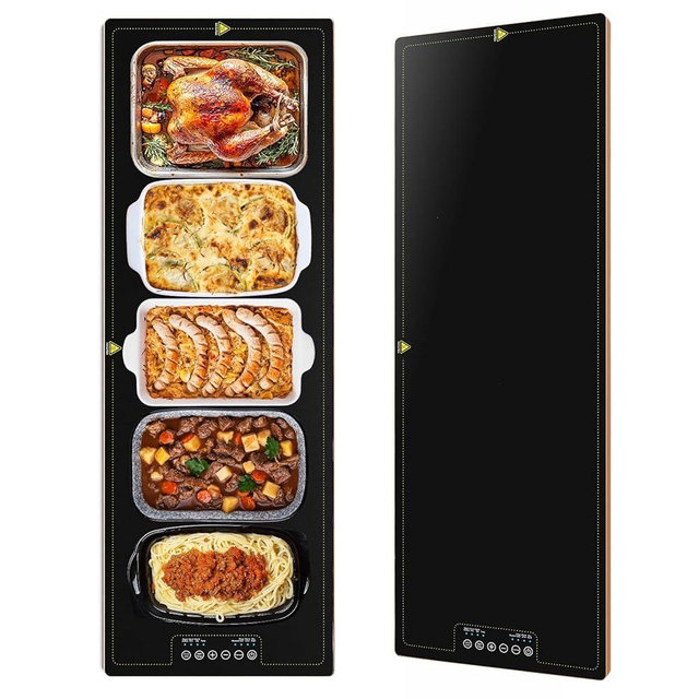Electric Warming Trays for Buffets Party - 40x14 Inch Food Warmers, Buffet Servers and Warmers - Extra Large Hot Plate with Fast Heating & Adjustable Temp for Restaurants, Events