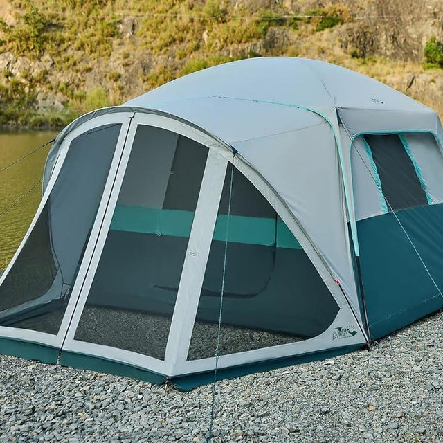Tents for Camping 6/8/10 Person Camping Tent with Screen Porch, Weatherproof Large Cabin Tent with Rainfly and Carry Bag, Family Tent for Outdoor Camping and Backyard