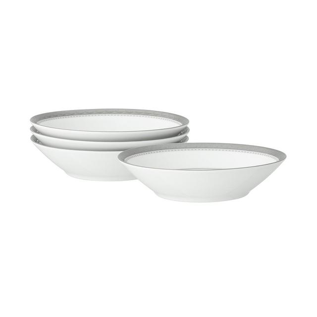 Noritake Charlotta Platinum 4 Piece 5.5" Fruit Bowls Set, 4 oz, Service for 4