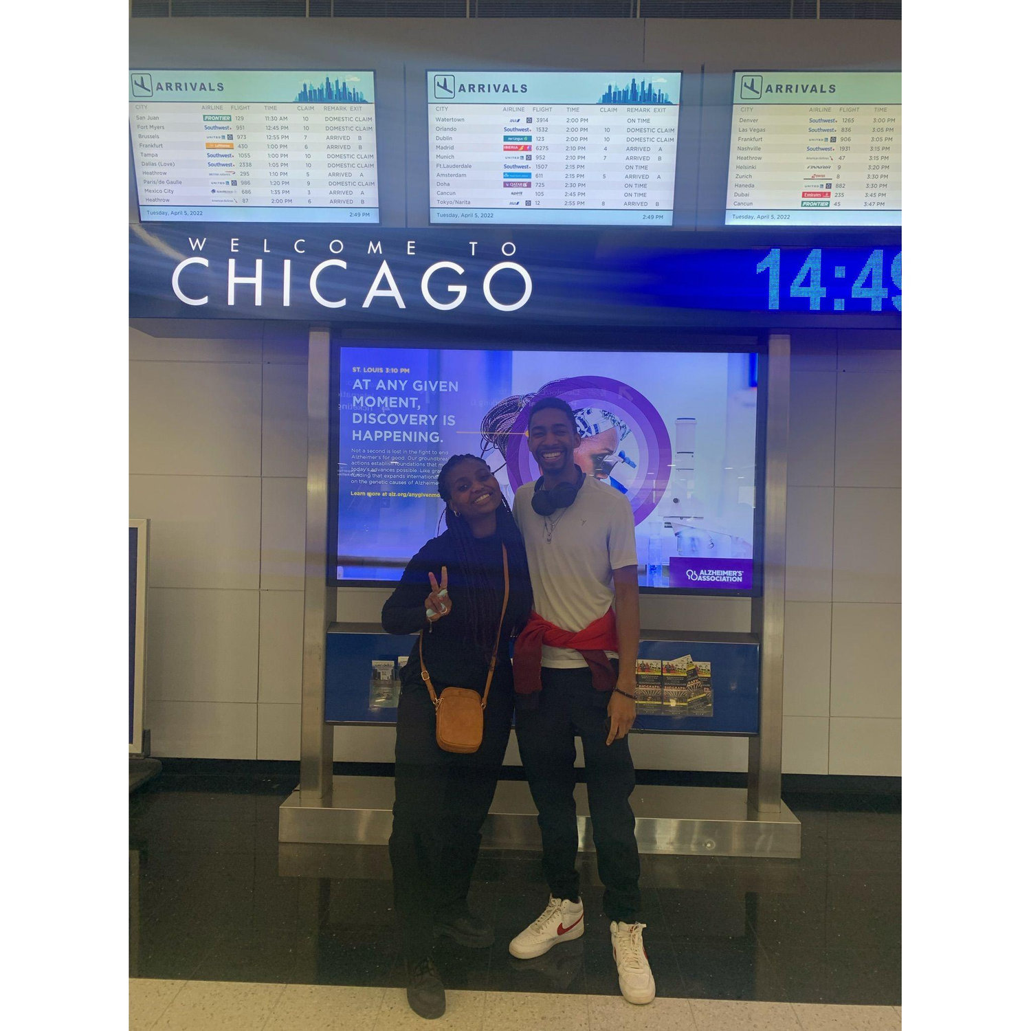 Christiana's first trip to chicago on 5th April 2022...