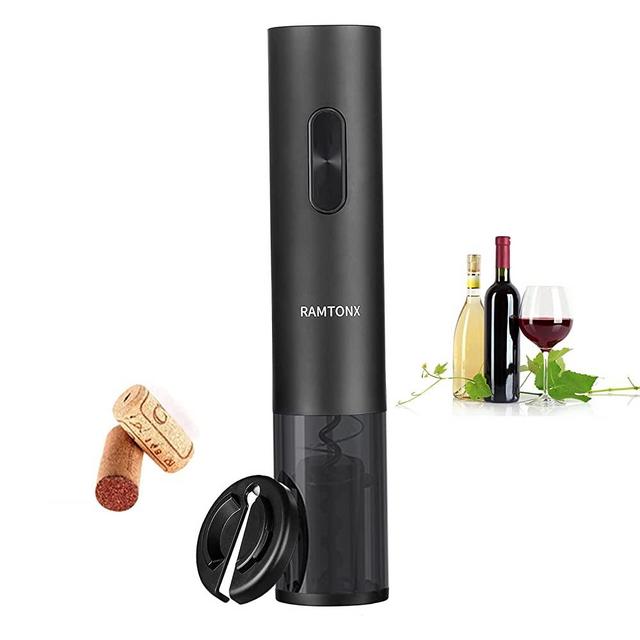 Electric Wine Bottle Opener, Battery Operated Wine Opener Corkscrew Set with Foil Cutter, Automatic Reusable Easy Carry Wine Opener Gift for Waiter Women as Bar Outdoor Kitchen Wine Accessories