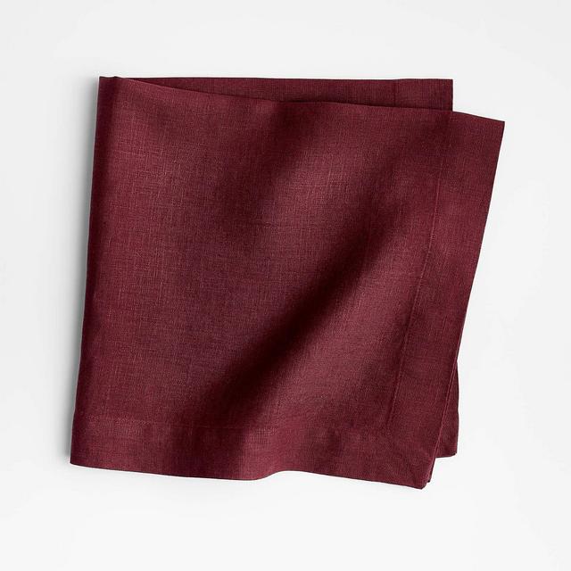 Marin Merlot Red European Flax ®-Certified Linen Napkin