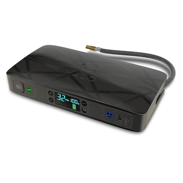 HALO Bolt Ultimate 2.0, Portable Vehicle Jump Starter with Air Compressor, Power Bank, Floodlight with Digital Display Charges Multiple Devices