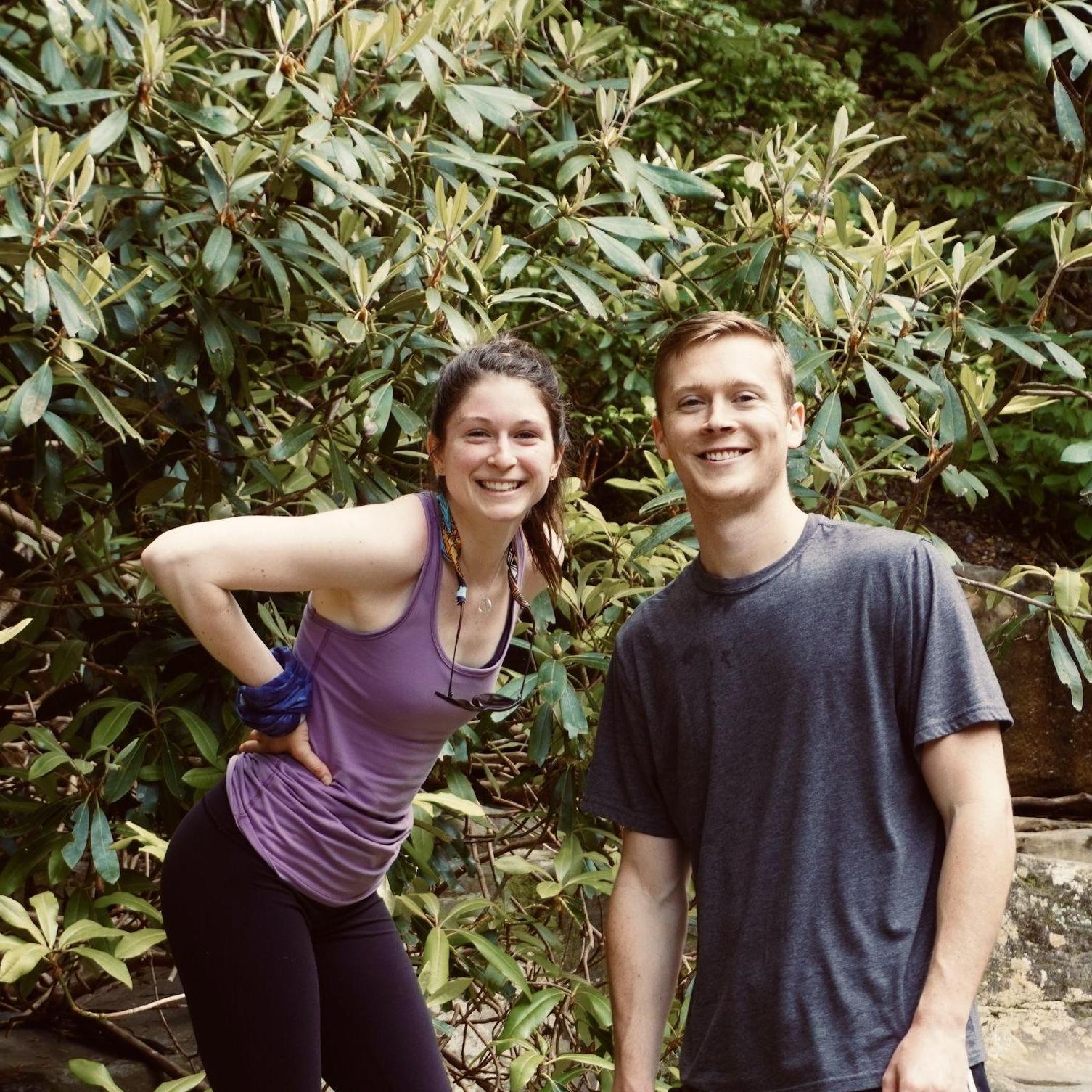 Our very first picture together. On the crashed boys trip to the Smoky Mountains.