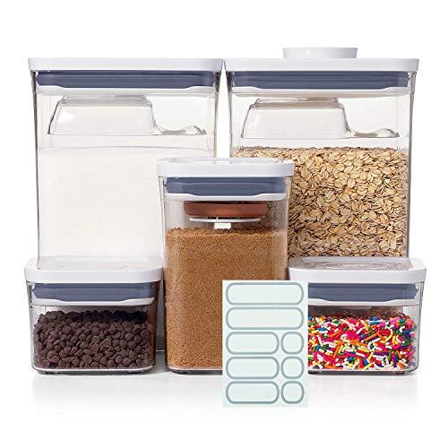 OXO Good Grips 8-Piece POP Container Baking Set with 5 Labels