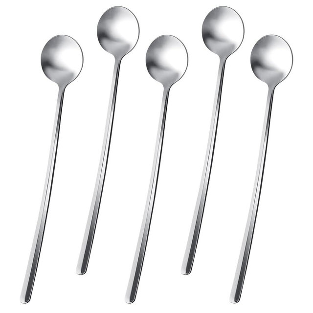 HANSGO 5PCS Coffee Spoons, 6.7 Inches Stirring Spoons, Tea Spoons Long Handle Cocktail Stirring Long Spoons for Coffee Bar Tea Dessert Cake