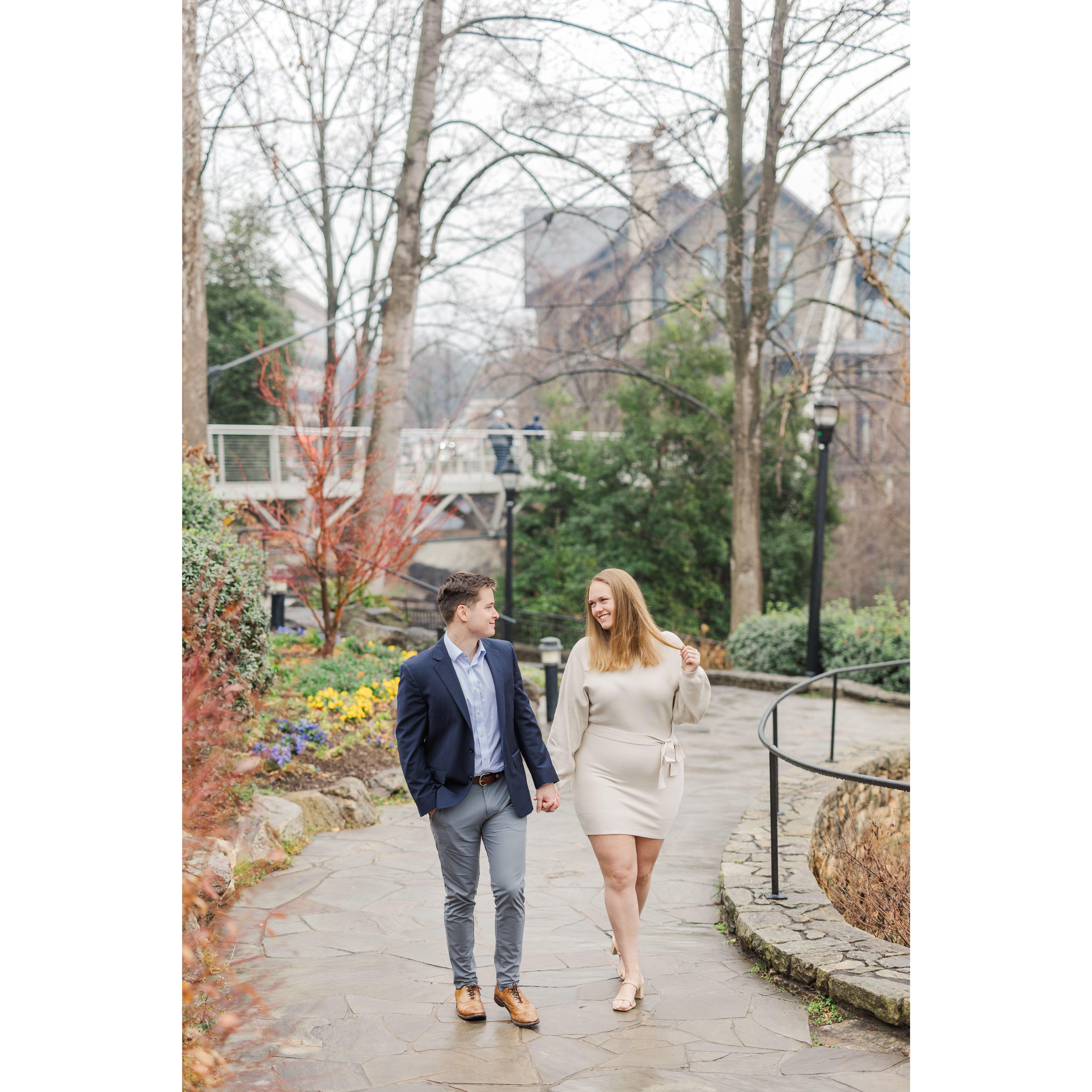 Engagement Photo, Downtown Greenville