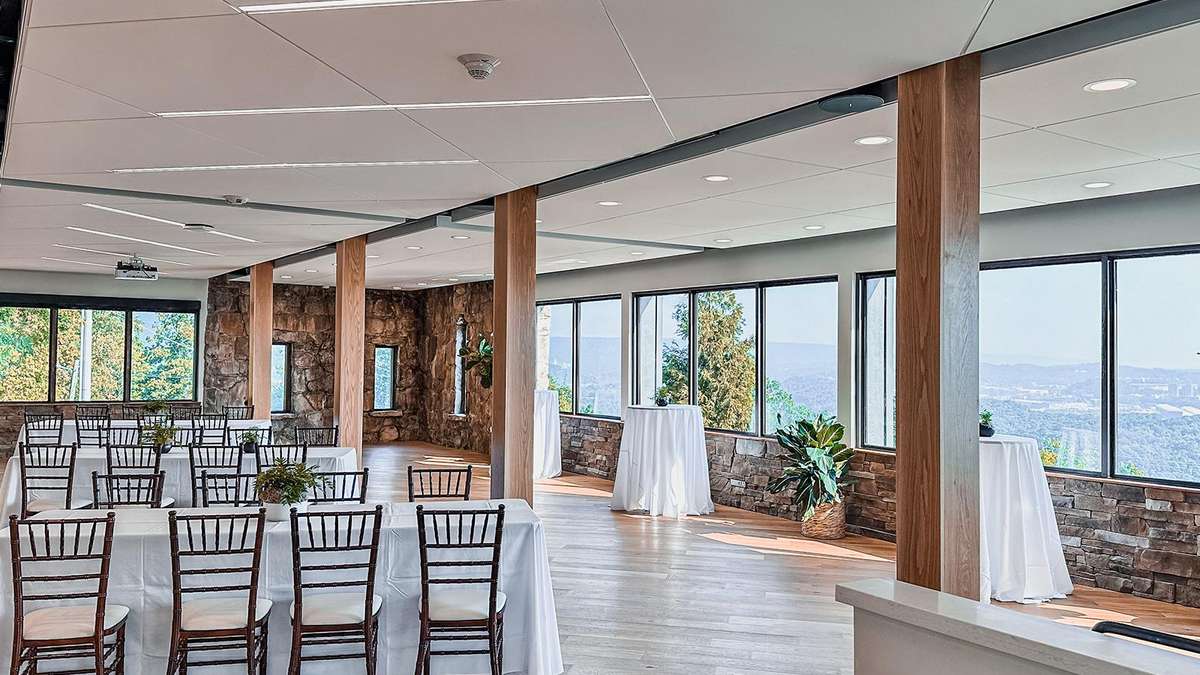 Skyline Loft at Ruby Falls | Wedding Venues | Cost, Reviews & Photos | Zola